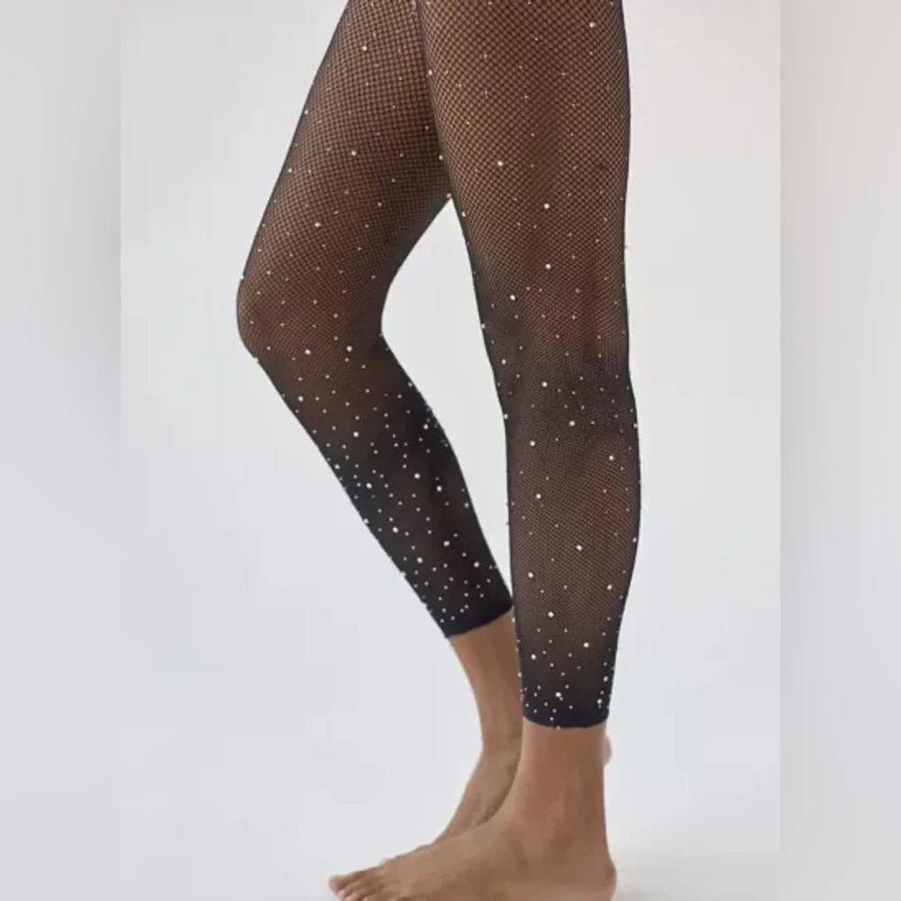 Brit Rhinestone Fishnet Full-Body Tight-Tan